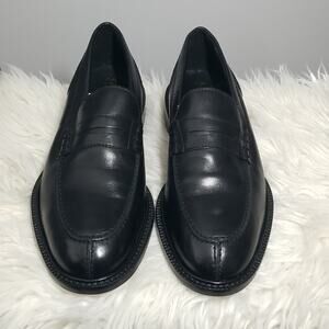 New! Geox Artenova Man Black Leather Penny Loafer US Size 7 EU 40
